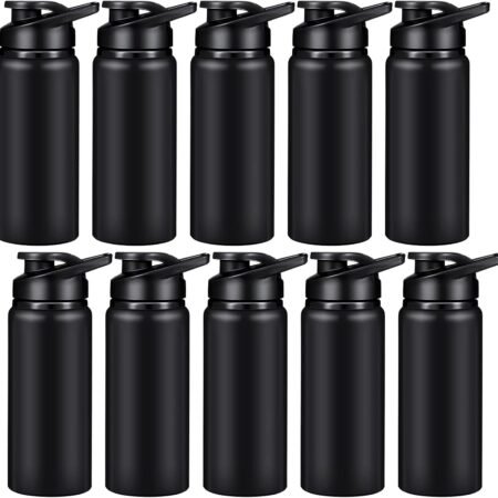 Water Bottle Bulk 20 oz Aluminum Reusable Bottles Lightweight Snap Lid Water Cups Easy Carry Leak Proof Travel Tumbler for Gym Sports Camping Hiking Fishing