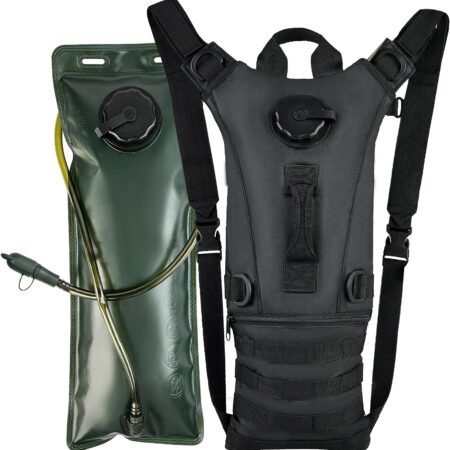 Tactical Hydration Backpack with 3L Water Bladder Water Backpack Hydration Pack for Cycling Running Biking Hiking Backpack Black