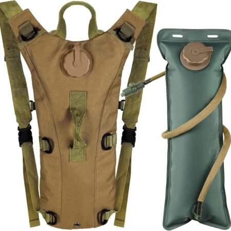 Tactical Hydration Pack Backpack with 3L Water Bladder for Men, Leakproof Military Rave Water Backpack for Running Hiking Cycling Jogging Festival